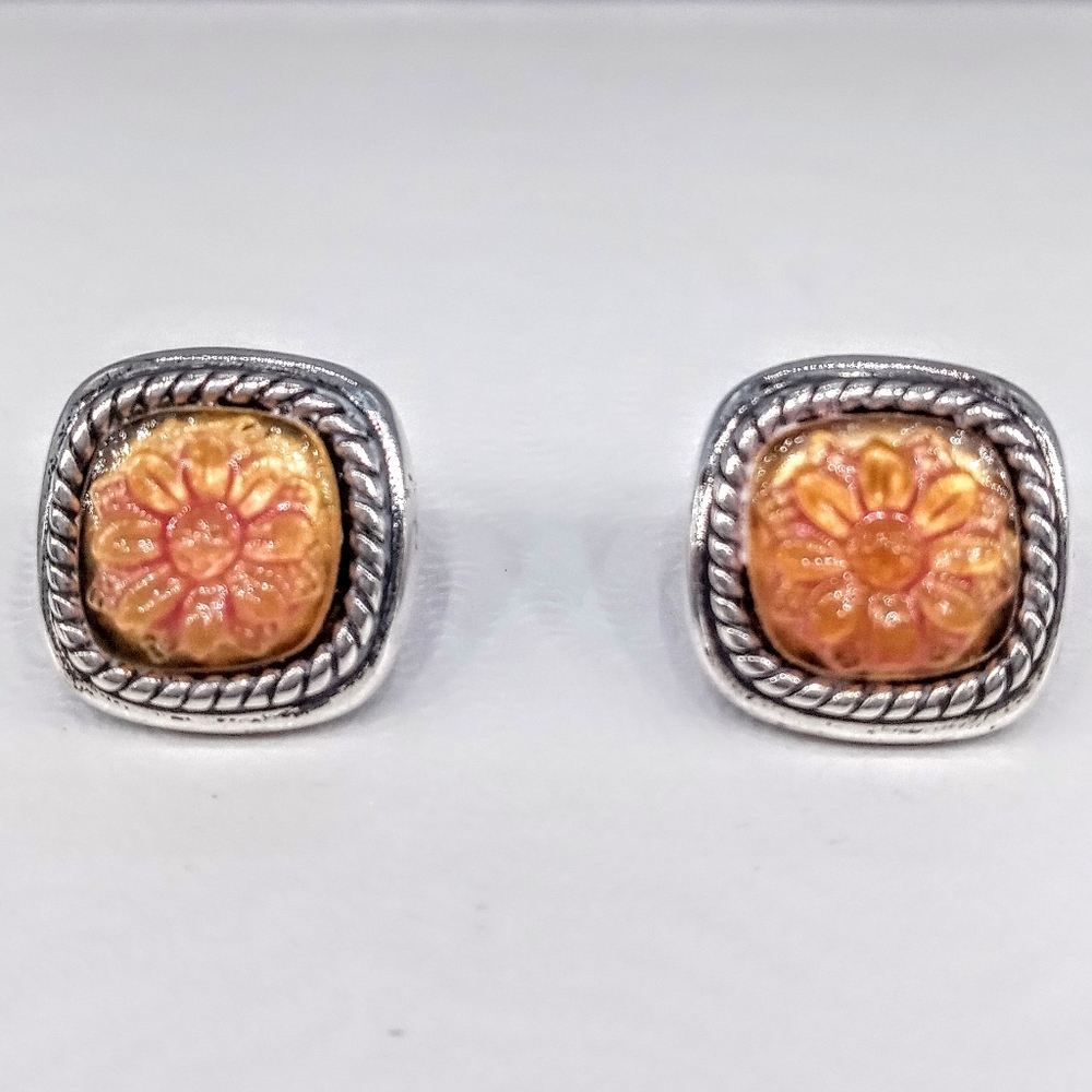 Vint. Napier Sunflower Earrings NWT